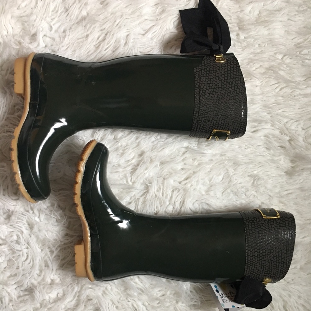 Joules olive green rain boots New with tags